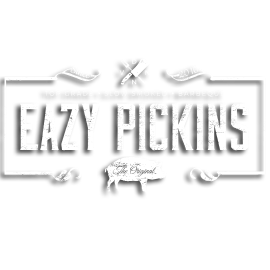 Picture shows the logo for Eazy Pickins created by STORMYSUNDAY